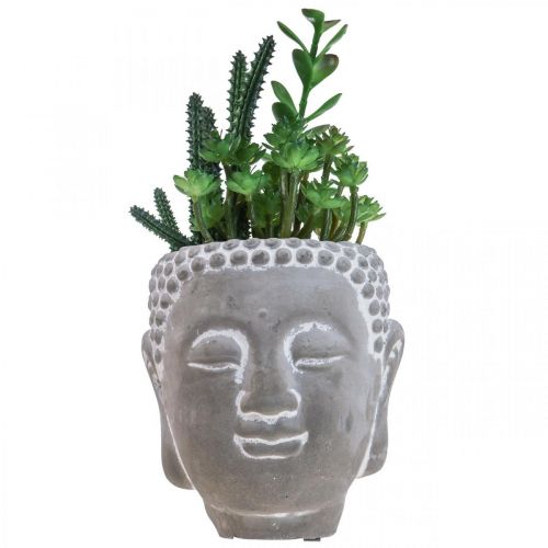 Kunst Succulent Bloempot Boeddha Ø12cm H24cm