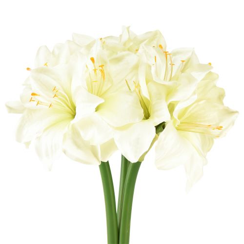 Artikel Kunstridderster als echte kunstbloemen witte amaryllis 40cm 3st