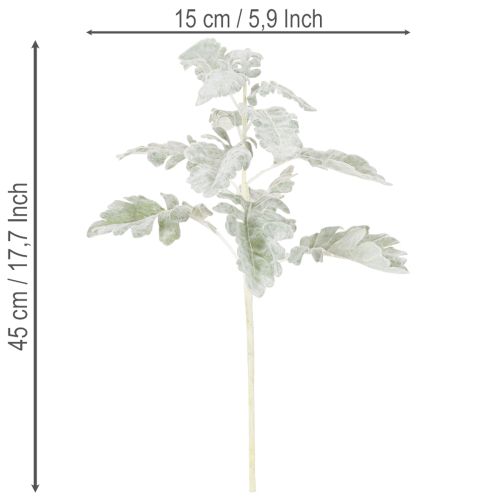 Kunstmatige Senecio-tak (jakobskruid), vakkundig vervaardigd, 45 cm, 3 stuks | Floristik24.nl