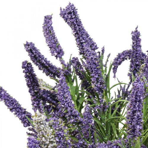 Floristik24 Lavendel kunstplant kunstplant paars wit heester 46cm