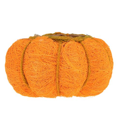 Artikel Pompoenplantpot oranje/geelgroen van sisal Ø15cm H9cm
