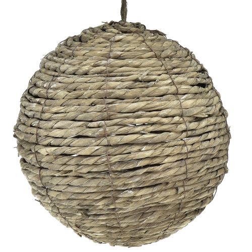Floristik24 Bol voor het ophangen van strobal grijs gewassen Ø25cm