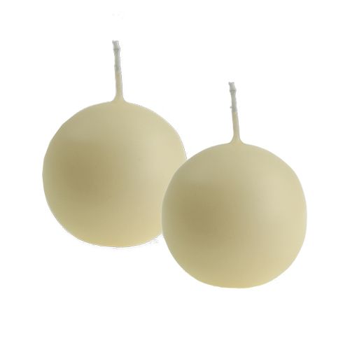 Floristik24 Bolkaarsen 60mm crème 16 st