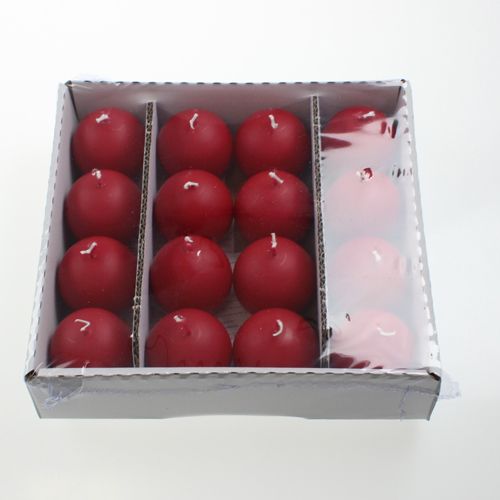 Floristik24 Bolkaarsen 60mm rood 16 st