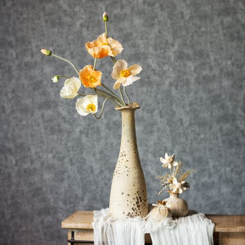 Artikel Kunstmatige klaprozen voor bruiloftsdecoratie, 95 cm, 3 stuks