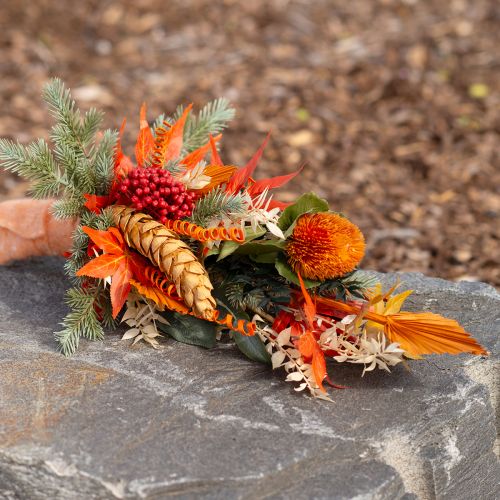 Artikel Kunstbloemen, Banksia, Proteaceae Oranje L58cm H6cm 3 stuks