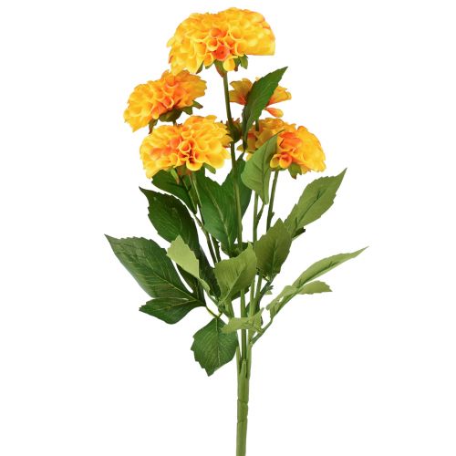 Artikel Kunstbloemen decoratieve dahlia's kunst geel oranje 50cm