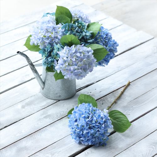 Artikel Kunstbloemen decoratie hortensia kunst blauw 69cm