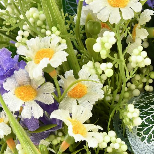 Artikel Kunstbloemen decoratie kunstbloemboeket madeliefjes 40cm