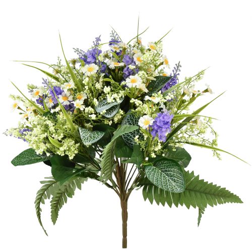 Kunstbloemen decoratie kunstbloemboeket madeliefjes 40cm