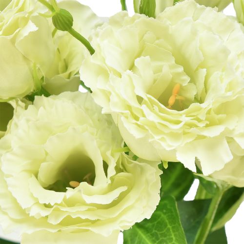Artikel Kunstbloemen Eustoma Lisianthus geelgroen 52cm 5 st