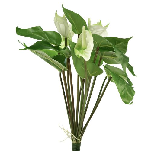 Artikel Kunstbloemen, flamingobloem, kunstanthurium wit 36cm