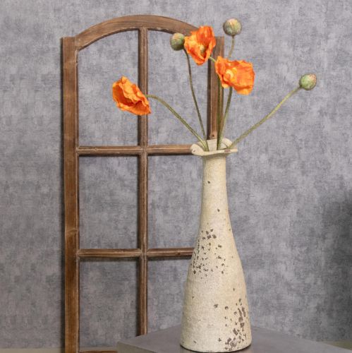 Artikel Set kunstbloemen, realistisch klaprozenboeket, decoratie voor thuis of op kantoor, 75 cm, 3 stuks