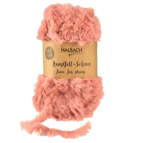 Floristik24 Imitatiebontkoord roze koord decoratief koord gemaakt van kunstbont 50g 30m