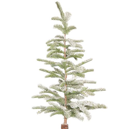 Artikel Kunstspar op metalen plaat sneeuw winterdecoratie 35x115cm