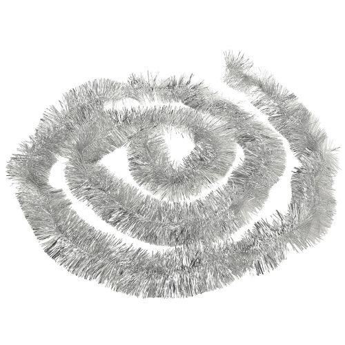 Artikel Sprankelende zilveren klatergoudslinger 270 cm – perfect voor feestelijke decoraties – veelzijdig