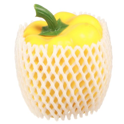 Artikel Voerdummy decoratieve groenten peper geel H10cm