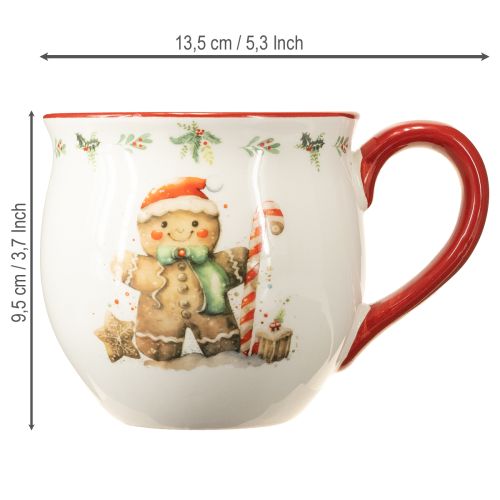 Artikel Peperkoekman mok keramiek kerstmok H9,5cm