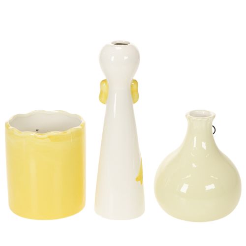 Set van 3 Keramische Eenden met Bril - Voorjaars- en Zomerdecoratie - 25 cm | Floristik24.nl