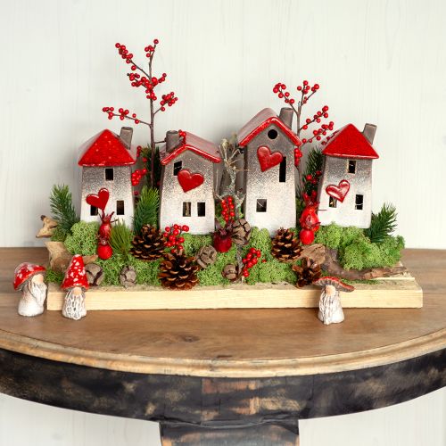 Artikel Sprookjesachtige paddenstoelfiguren – rood met witte stippen, 7,5 cm – magische decoratie voor tuin en huis – 6 stuks