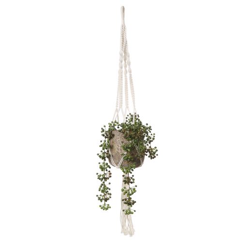 Artikel Macramé hangmand voor pot Ø18-19cm crème H85cm