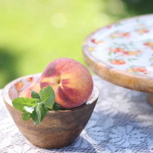 Artikel Mangohouten decoratieve kom perzikhouten kom Ø12,5cm 2 stuks