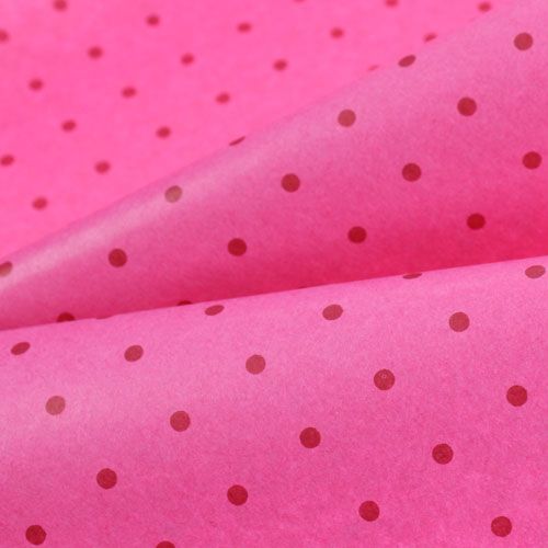 Artikel Boeipapier 25cm 100m stippen roze