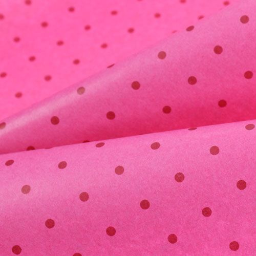 Floristik24 Manchetpapier 37,5cm 100m stippen roze