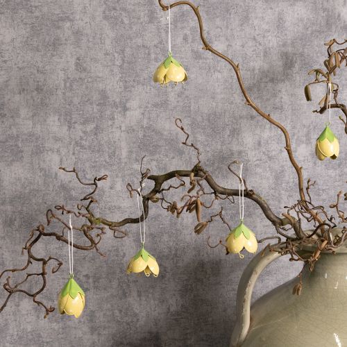 Artikel Metalen hangende bloem voor romantische binnen- en buitendecoratie, 6 cm, 6 stuks