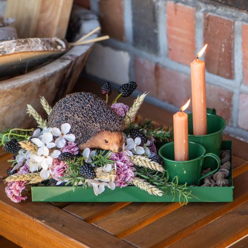 Artikel Metalen decoratieve schaal rechthoekige metalen schaal groen 30×15cm