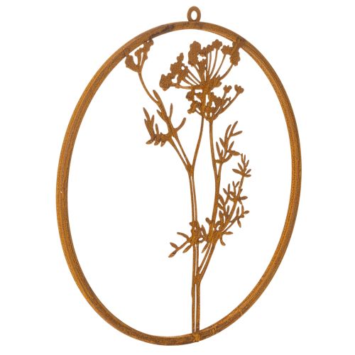 Metalen ring, geroest metaal, decoratieve ring, wanddecoratie, dilletakje, Ø38cm kopen | Floristik24.nl