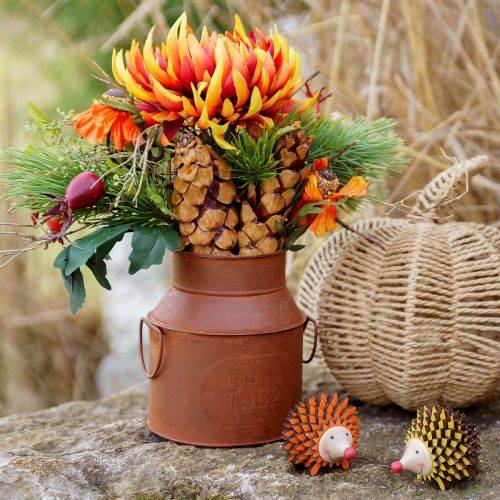 Artikel Melkkannetje decoratief roest plantenbak metaal decoratie Ø13cm H15,5cm