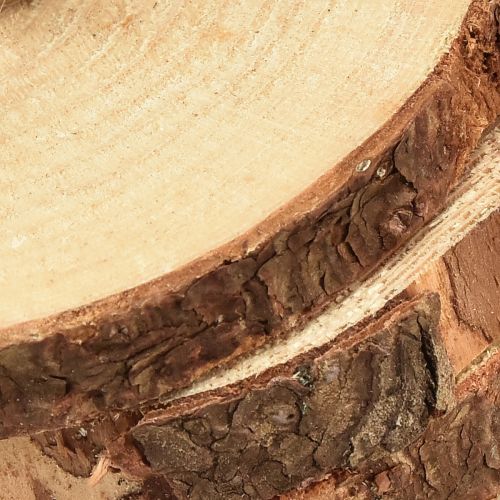 Artikel Miniboomschijf met schors natuurlijke houtdecoratie Ø8-9cm 9st