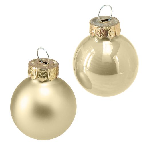 Floristik24 Mini Kerstboomballen glazen parelboomballen Ø2,5cm 22 st