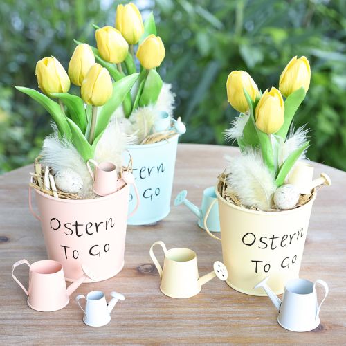 Artikel Mini Gieter Metaal Decoratie Lente 4 Kleuren 5cm 8 Stuks