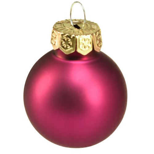 Artikel Mini glazen bollen kerstboomballen roze Ø2,5cm 22 st