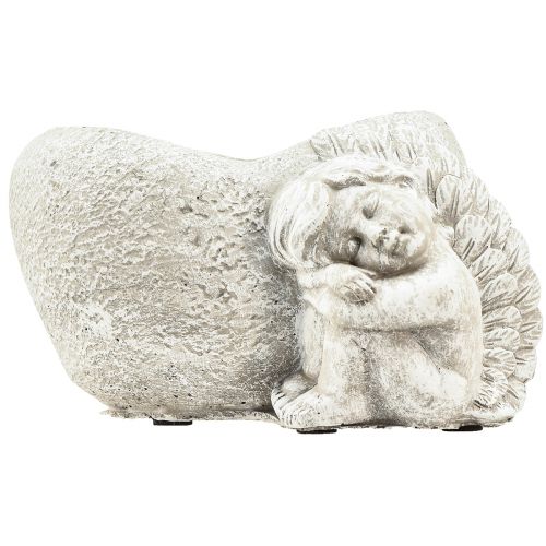 Artikel Mini plantenschaal graf engel engel grijs plant hart 16×12cm H9,5cm