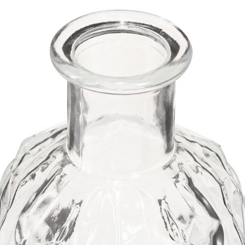 Floristik24 Minivazen Vierkant Glazen Decoratieve Flessen H13cm 4st