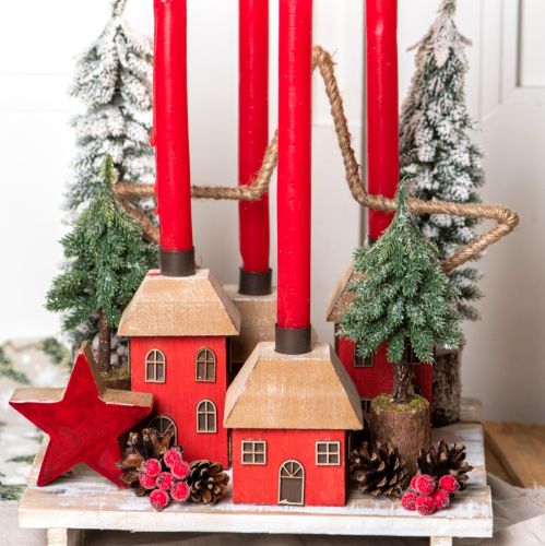 Artikel Minikerstboom besneeuwd groen wit met voet H60cm