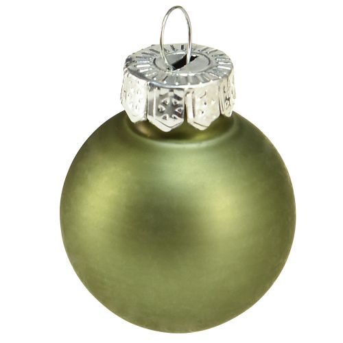 Floristik24 Mini kerstboomballen glas groen mix Ø2,5cm 22 st