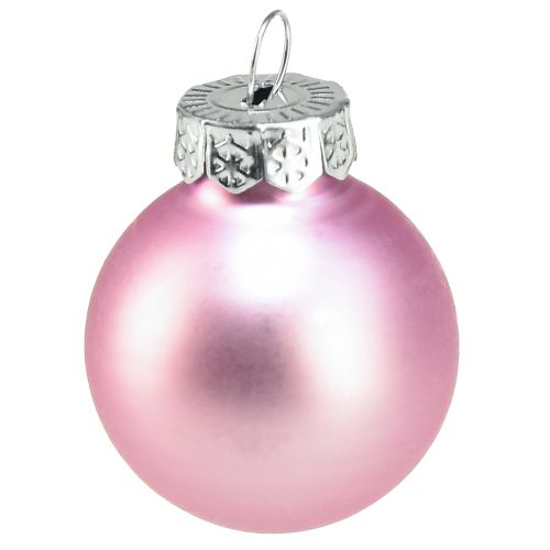 Artikel Mini kerstboomballen glas lichtpaars Ø2,5cm 22 st
