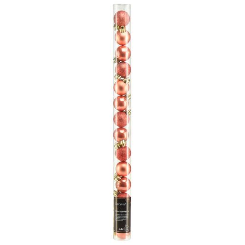 Artikel Mini kerstboomballen oranje breukvast Ø3cm 14st
