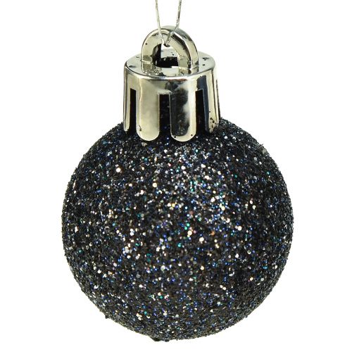Artikel Mini kerstballen blauw breukvast mix Ø3cm 14 st