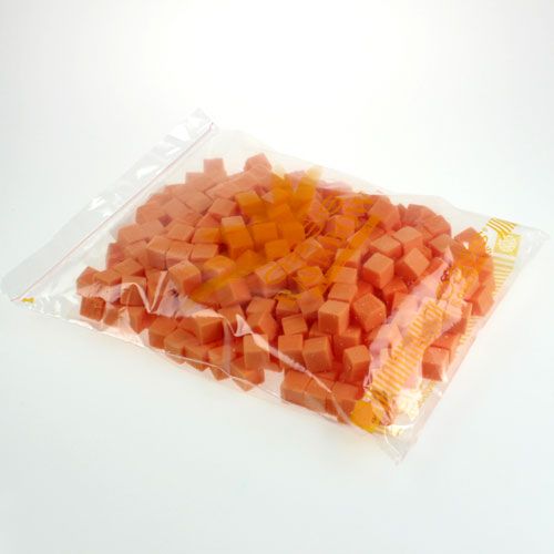 Floristik24 Natte schuim mini-blokjes oranje 300p
