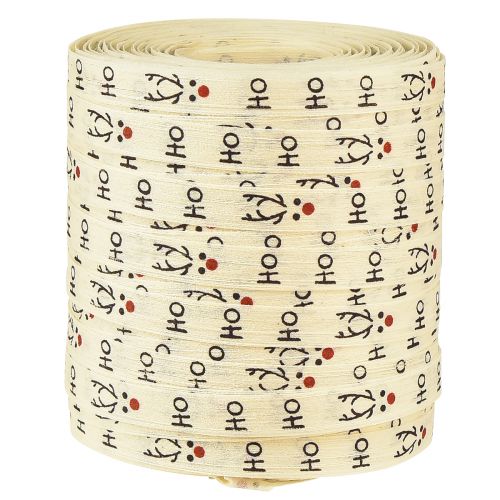 Duurzaam krullint wit cadeaulint Kerst &quot;Ho Ho Ho&quot; 10mm 100m