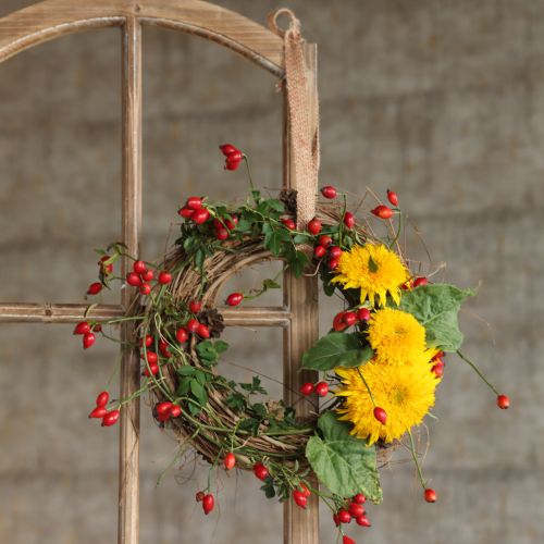 Artikel Natuurlijke krans iepen takken kegels decoratieve krans natuurlijk Ø35cm H8cm