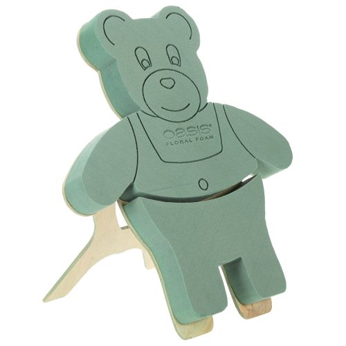 Artikel Bloemenfoam teddybeerfiguur met standaard, 48,5 cm x 42 cm, H5 cm, 1 stuk