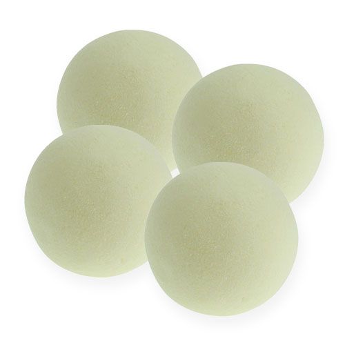 Bloemenschuim ballen creme 9cm 4st
