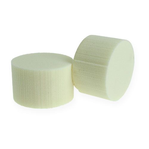 Floristik24 Insteek afmetingen cilinder Ø8cm crème 6st