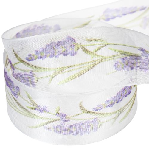 Artikel Organzalint, chiffonlint, decoratief lint, lavendel, 40 mm, 20 m
